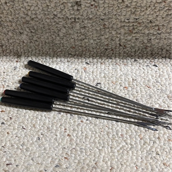 Fondue pot set Black enamel - Picture 4 of 7